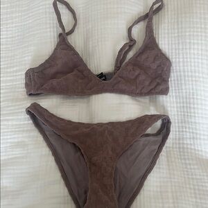 Triangl Swimwear Purple Bikini Set with Adjustable Straps